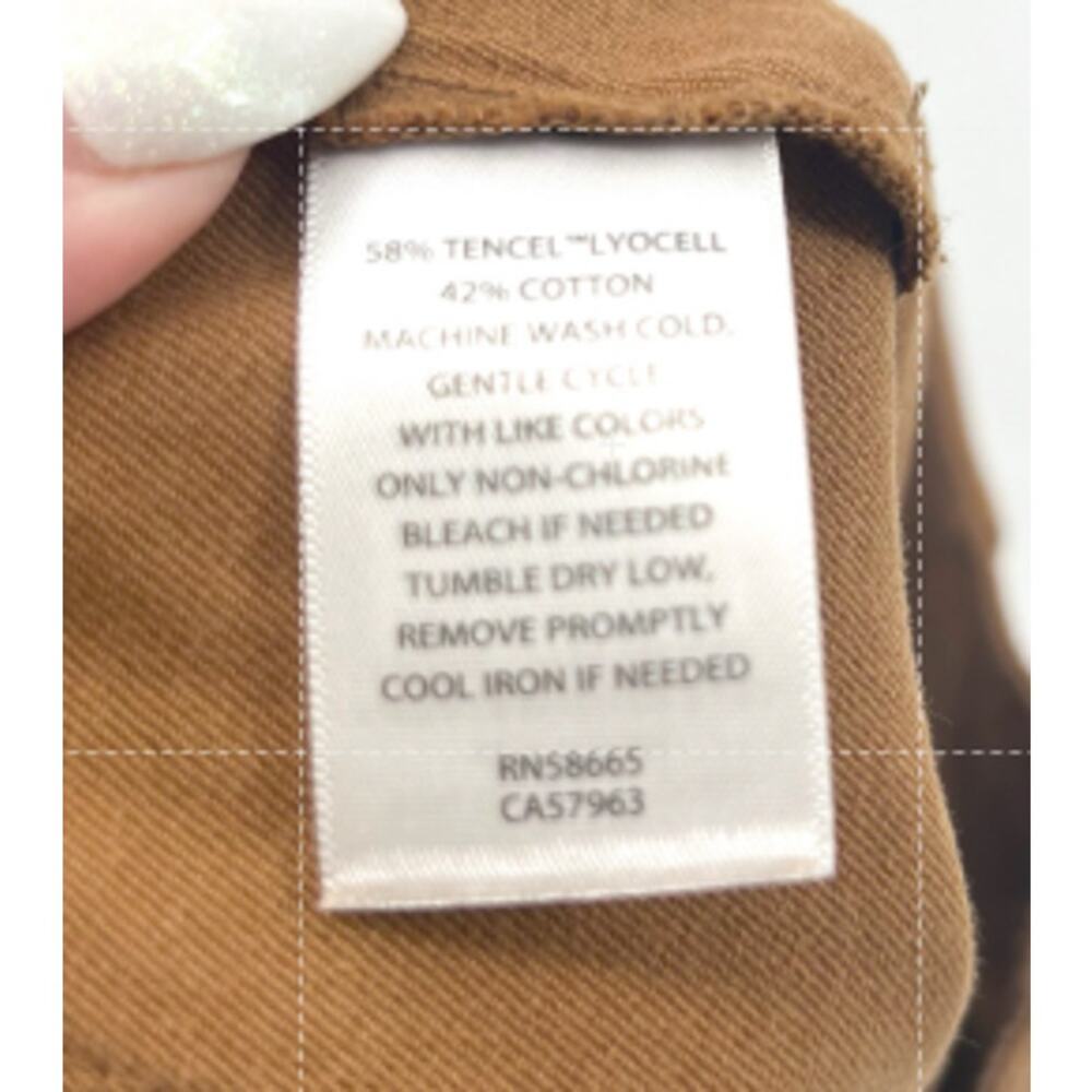 TREASURE AND BOND Womens Utility Casual Pants Size 8 Brown Cotton Blend NWT - Picture 10 of 10